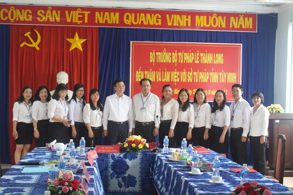 Bộ trưởng Lê Thành Long: Tư pháp Tây Ninh cần khắc phục khó khăn, hoàn thành tốt nhiệm vụ được giao