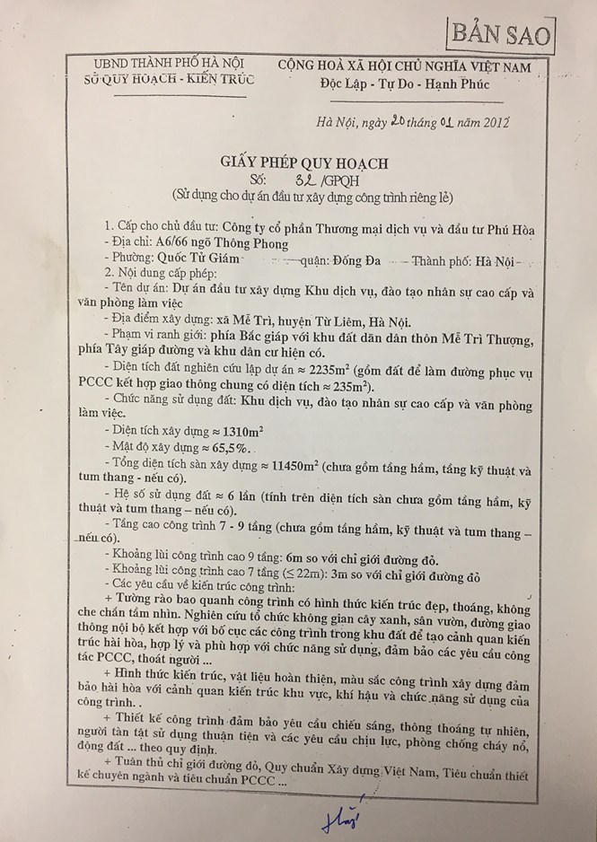 Hà Nội: Ông Nguyễn Văn Hải đã ký những văn bản gì liên quan vụ thu hồi đất tại Mễ Trì?