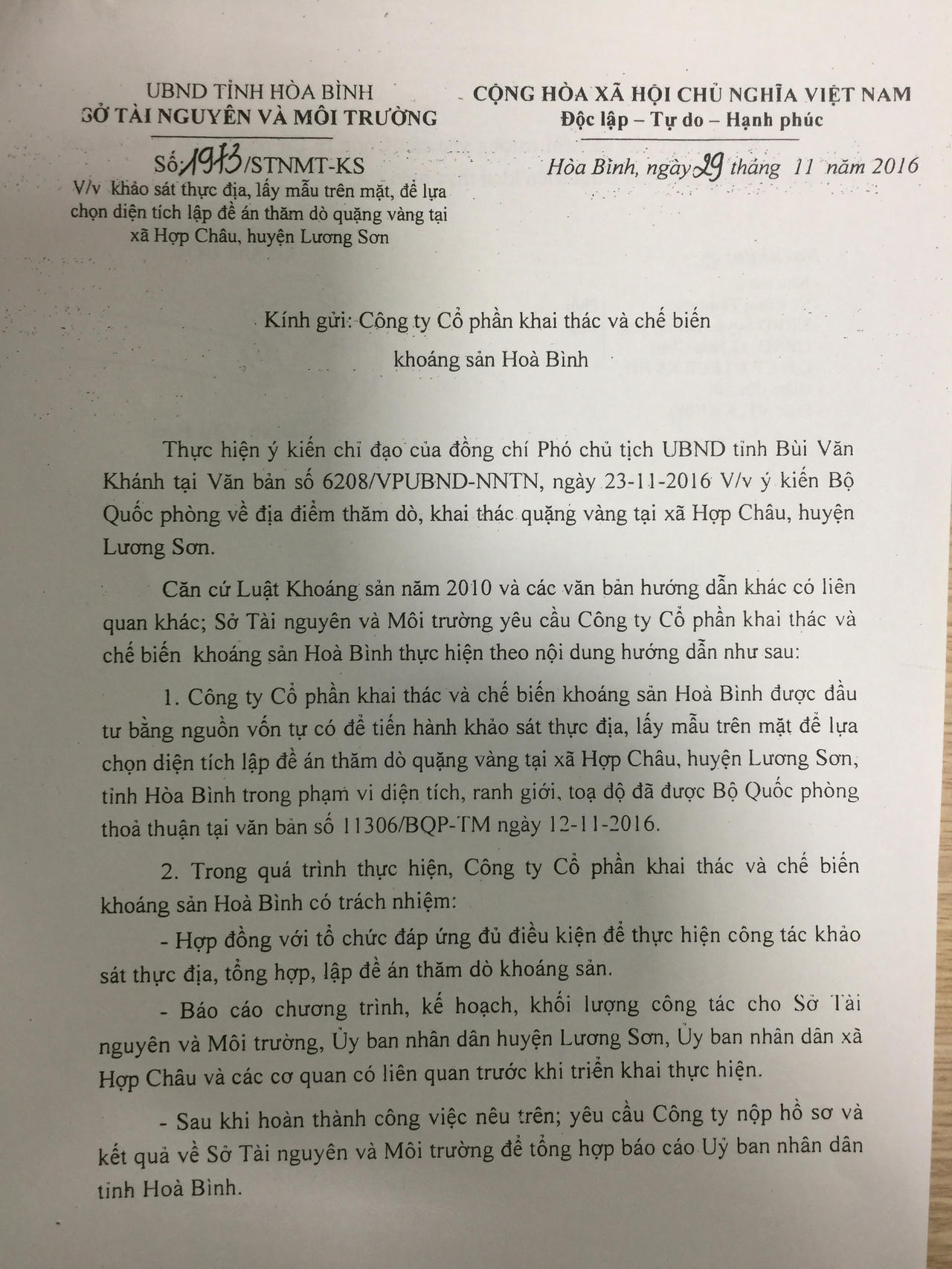 Nhắm mắt, liều mạng cho phép hoạt động khoáng sản vàng tại xã Hợp Châu, Lương Sơn, ​Hòa Bình