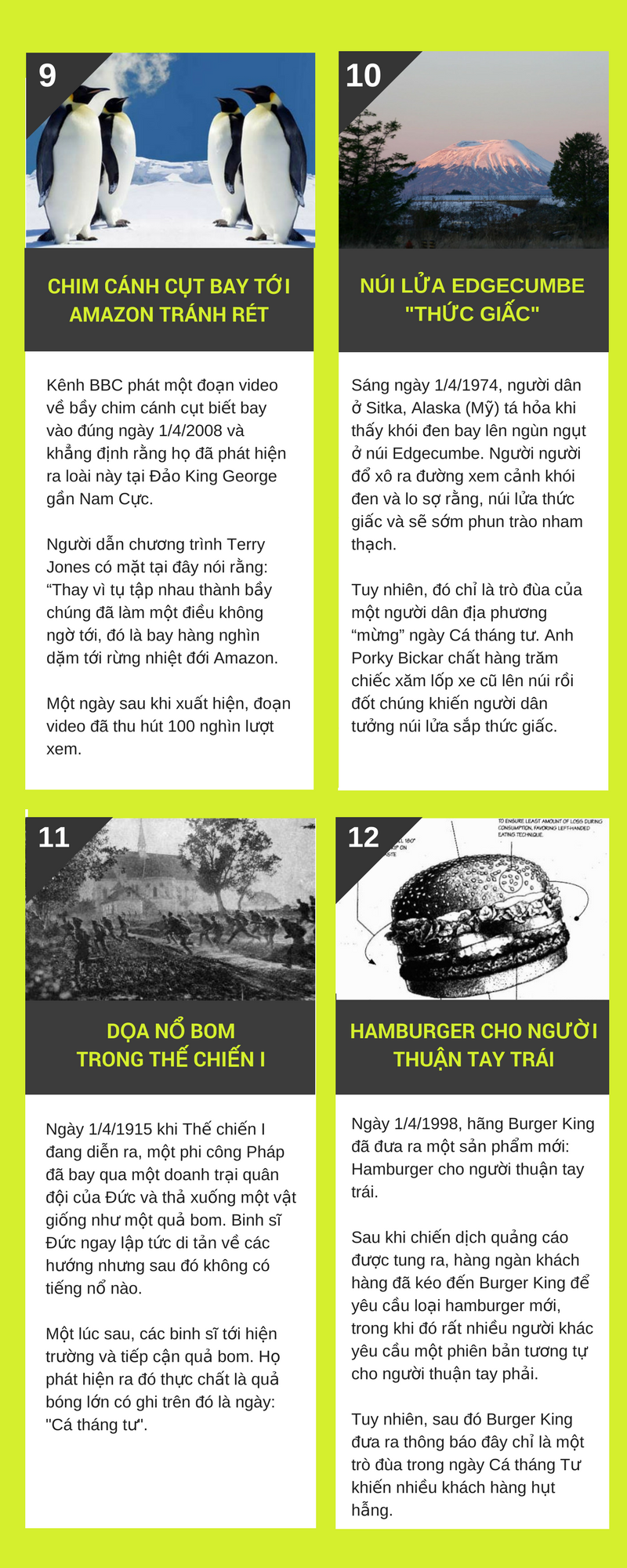 Infographic: Những trò đùa kinh điển làm chấn động thế giới trong ngày Cá tháng tư