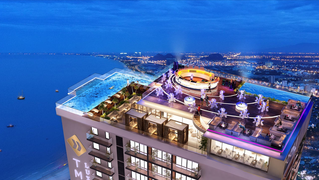 “Rung động” ngoạn mục với bể bơi đáy kính vươn ra không trung