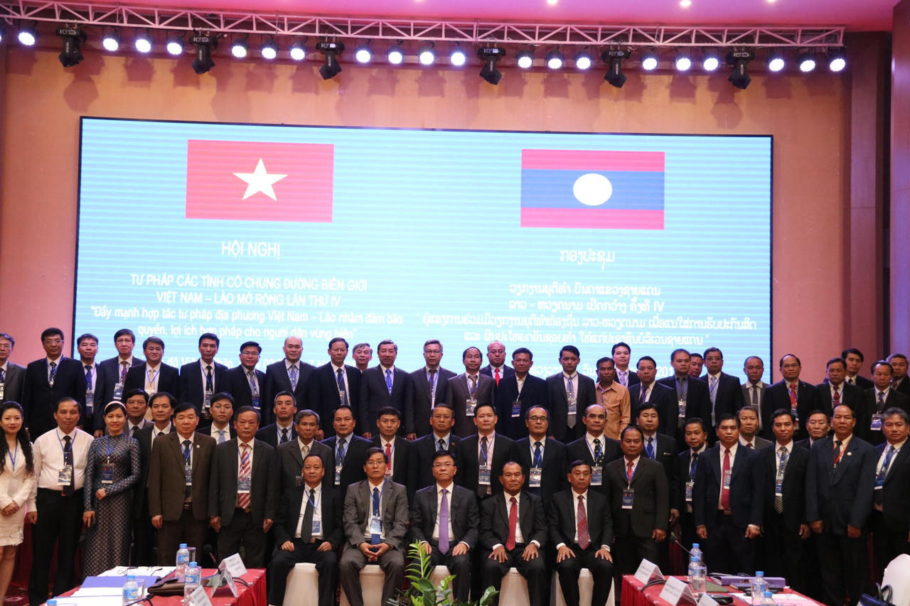 Kết thúc tốt đẹp Hội nghị Tư pháp các tỉnh có chung đường biên giới Việt Nam - Lào mở rộng lần thứ tư