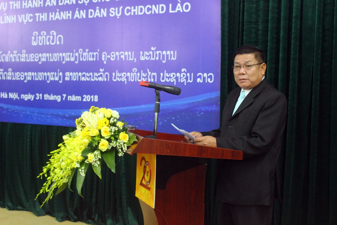 Khai giảng Lớp đào tạo nghiệp vụ THADS cho cán bộ, giảng viên CHDCND Lào