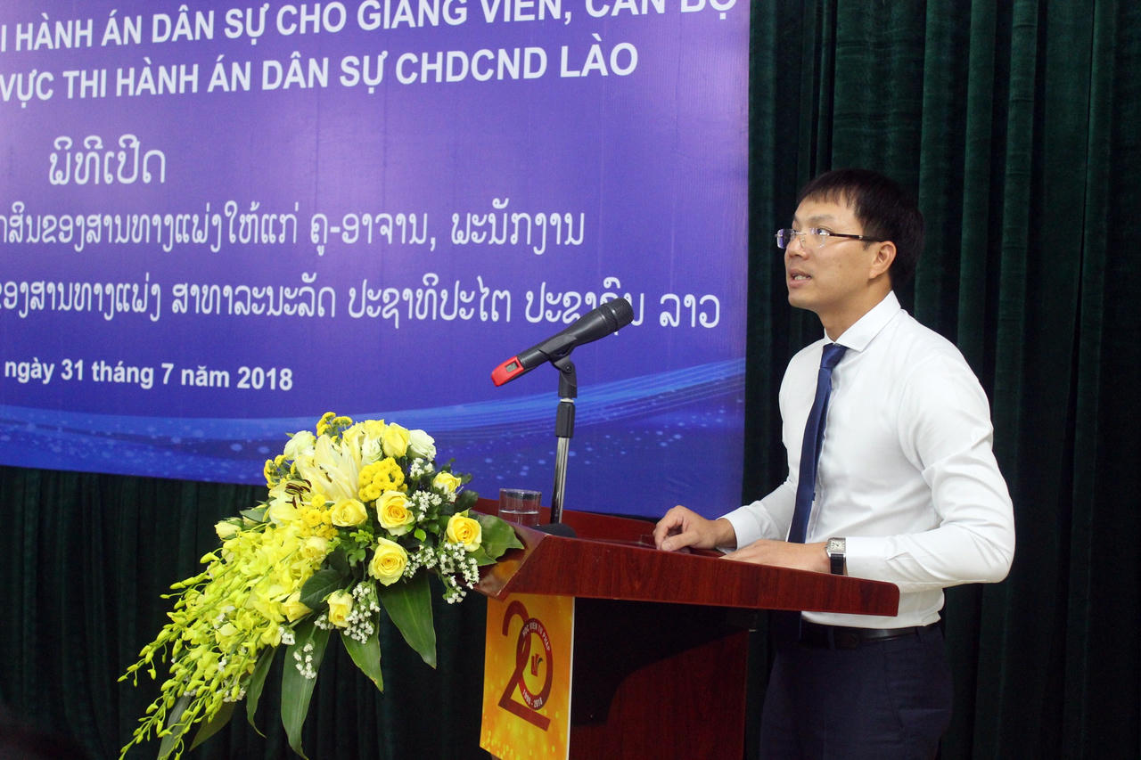 Khai giảng Lớp đào tạo nghiệp vụ THADS cho cán bộ, giảng viên CHDCND Lào