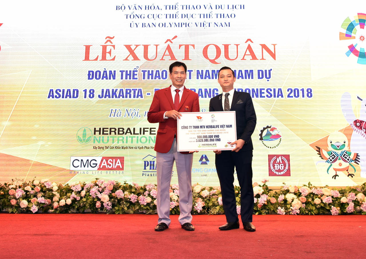 Herbalife và Ủy ban Olympic Việt Nam tài trợ cho 353 vận động viên Việt Nam tham dự ASIAD 2018 tại Indonesia