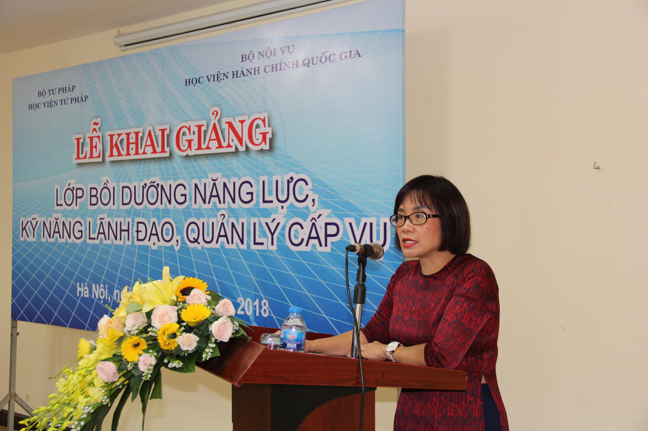 Bộ Tư pháp tiếp tục khai giảng Lớp bồi dưỡng năng lực, kỹ năng lãnh đạo, quản lý cấp Vụ và tương đương