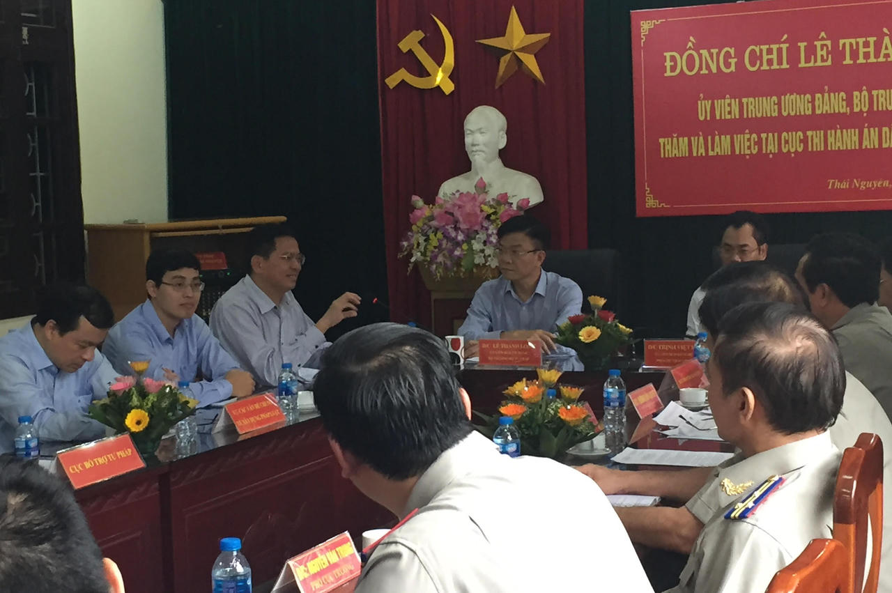 Làm việc tại Thái Nguyên, Bộ trưởng Lê Thành Long cho biết công  tác THADS đang được đặc biệt quan tâm 