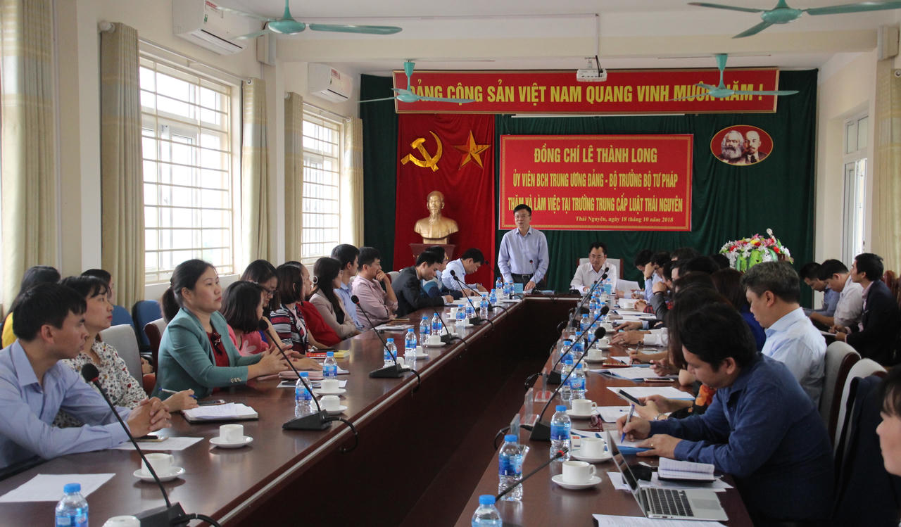 Bộ trưởng Tư pháp Lê Thành Long thăm và làm việc tại Thái Nguyên