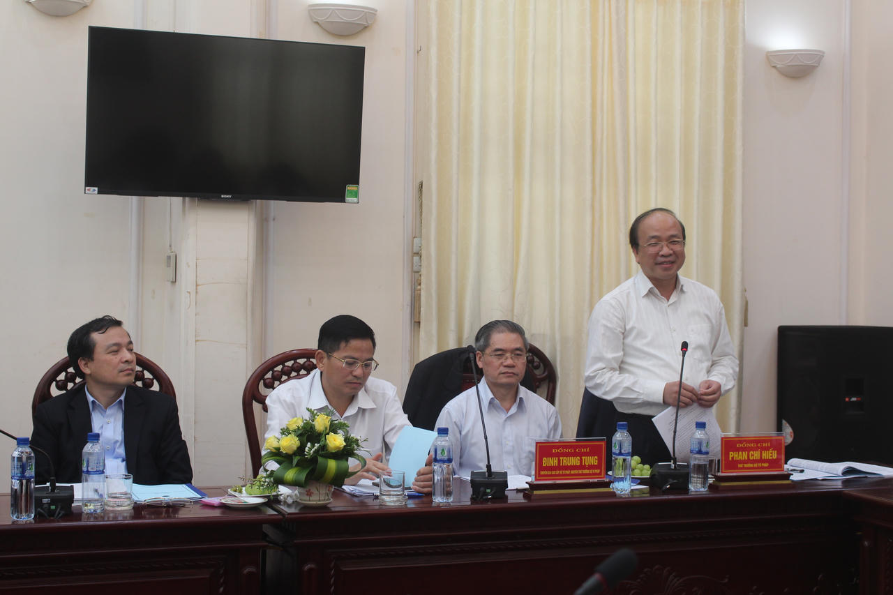 Bộ Tư pháp và tỉnh Ninh Bình cùng phối hợp nâng cao hiệu quả công tác Tư pháp, THADS