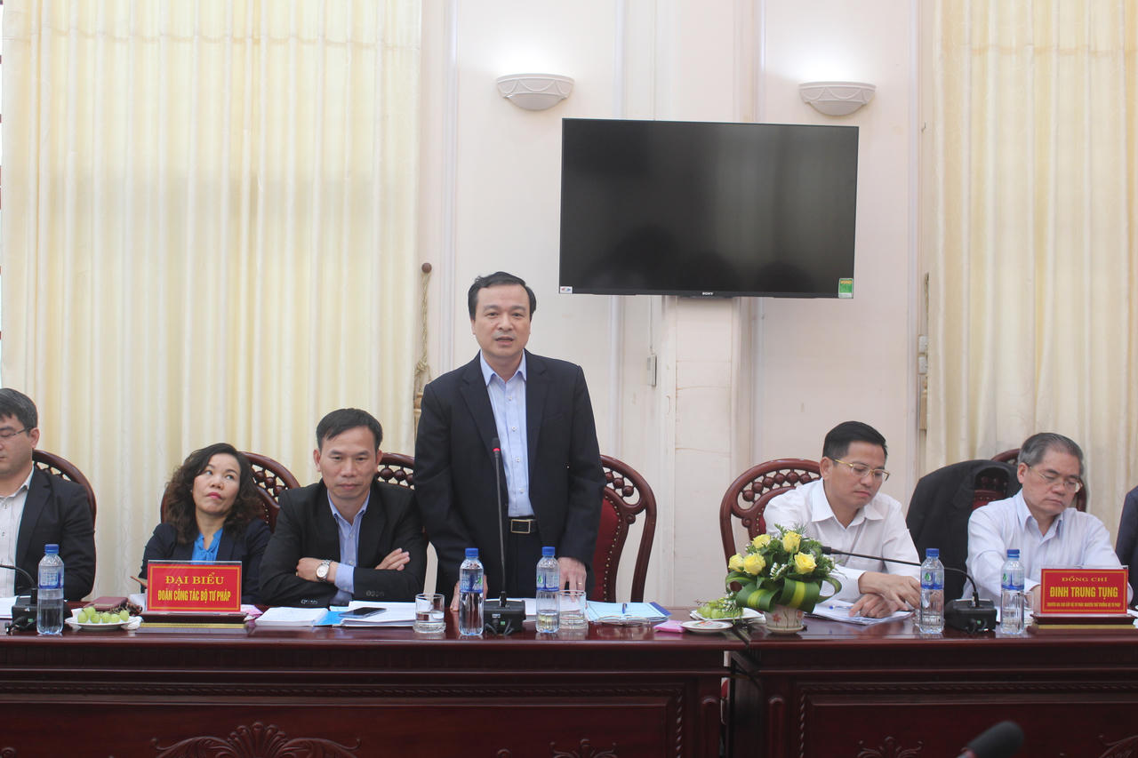 Bộ Tư pháp và tỉnh Ninh Bình cùng phối hợp nâng cao hiệu quả công tác Tư pháp, THADS