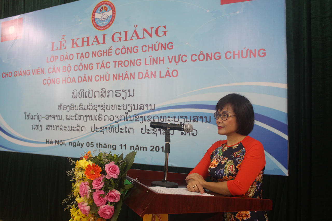 Khai giảng Lớp Đào tạo nghề công chứng cho cán bộ, giảng viên CHDCND Lào