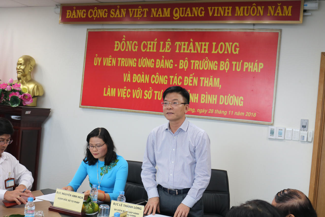 Bộ trưởng Lê Thành Long: Tư pháp, Thi hành án dân sự Bình Dương góp phần phát triển kinh tế, xã hội