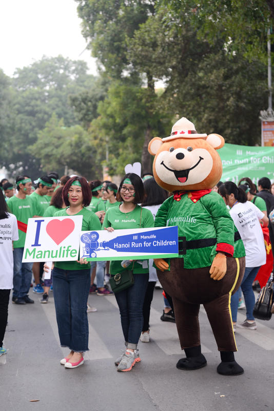 500 nhân viên và đại lý Manulife Việt Nam tham gia cuộc chạy vì trẻ em Hà Nội 2018