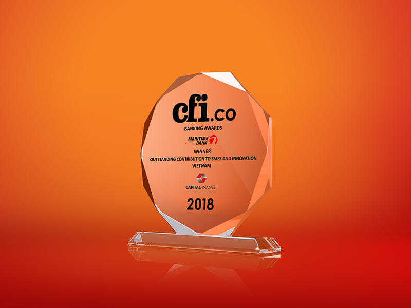 Maritime Bank nhận giải thưởng Ngân hàng có sáng kiến và đóng góp nổi bật cho doanh nghiệp vừa và nhỏ 2018