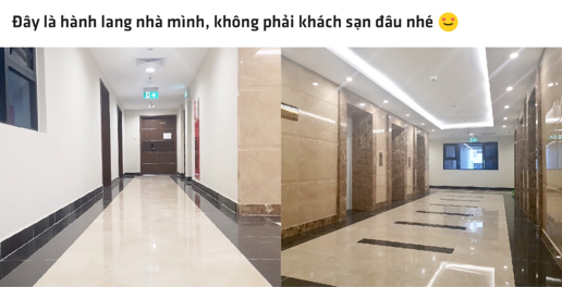 Hành lang tại TNR GSS có bề rộng lên đến 2m