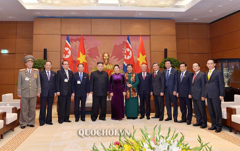 Chủ tịch Quốc hội Nguyễn Thị Kim Ngân hội kiến với Chủ tịch Triều Tiên Kim Jong Un