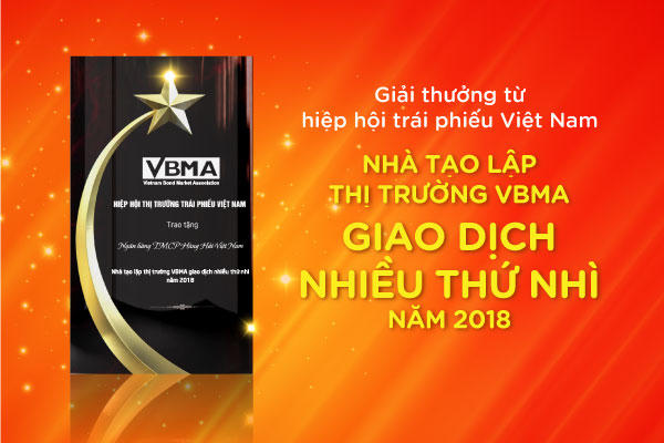 MSB đoạt giải thưởng “Nhà tạo lập thị trường trái phiếu chào giá  tốt nhất” 2018