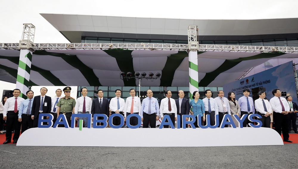 Thủ tướng Chính phủ cắt băng khai trương 3 đường bay từ Hải Phòng của Bamboo Airways 