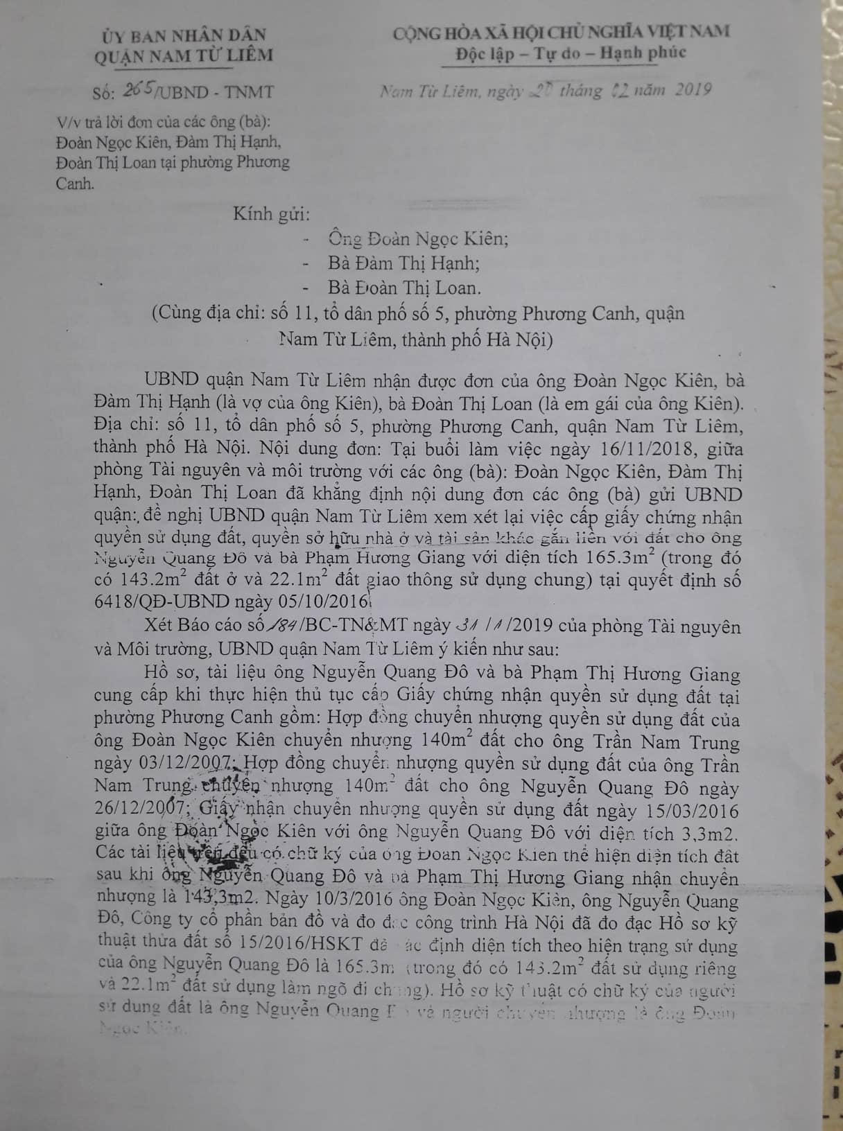 Nam Từ Liêm (Hà Nội): Cán bộ phường Phương Canh “phù phép” đất nông nghiệp thành đất thổ cư?