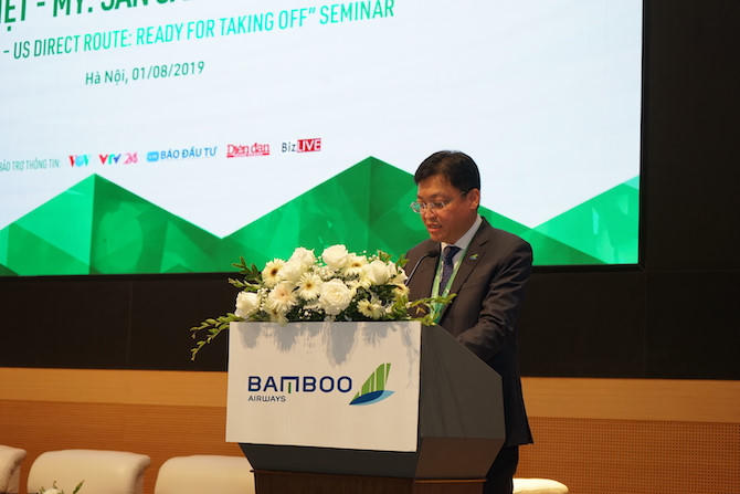 “Bamboo Airways không giấu tham vọng sẽ là hãng hàng không đầu tiên tại Việt Nam có đường bay thẳng tới Mỹ“