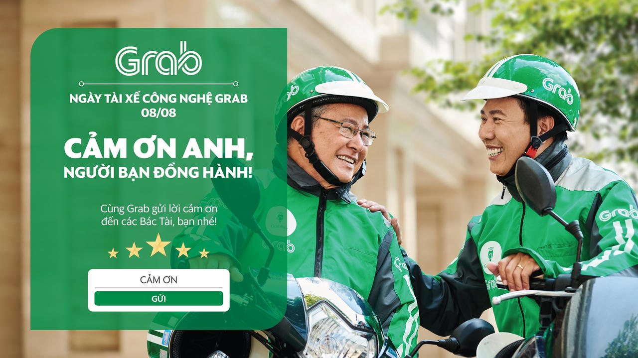 Grab tiếp tục tổ chức Ngày tri ân tài xế công nghệ Grab với nhiều hoạt động ý nghĩa trong tháng 8