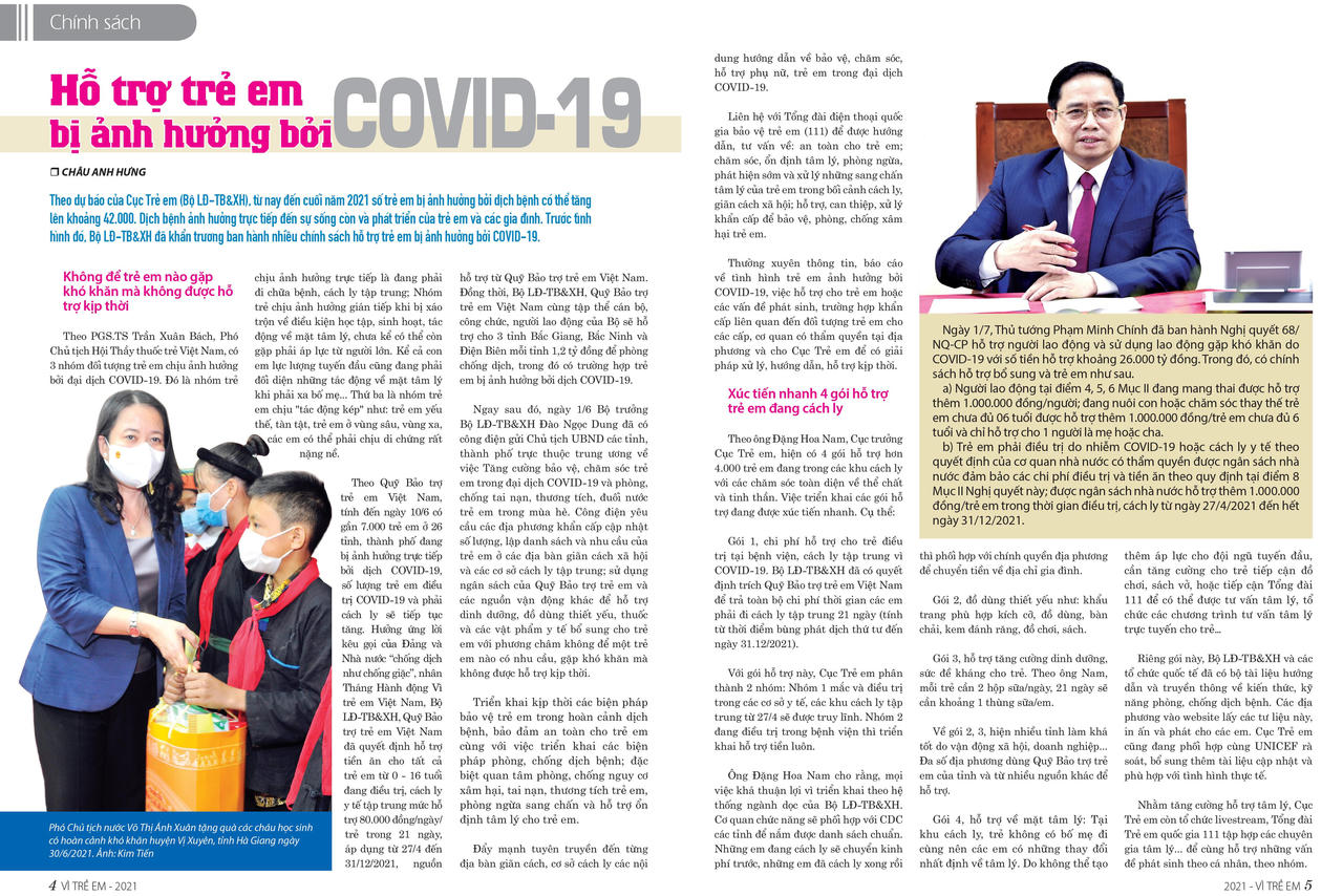 Báo Lao động và Xã hội ra mắt ấn phẩm “Vì trẻ em”