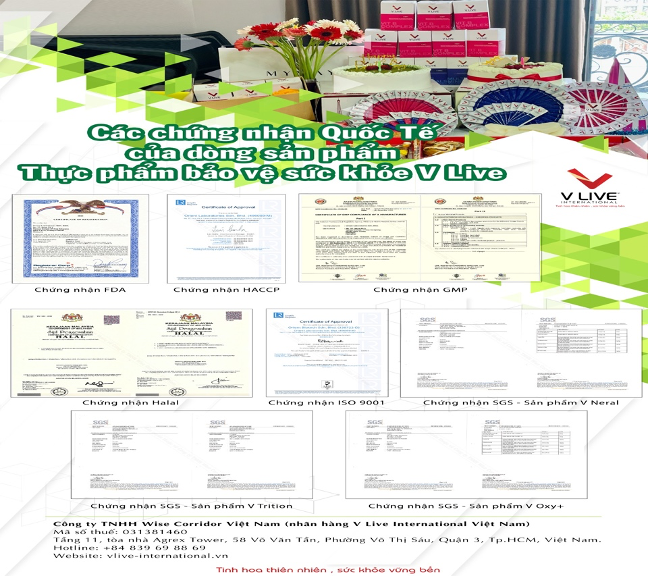 Đơn vị nhập khẩu và phân phối khẳng định về chất lượng sản phẩm V Live
