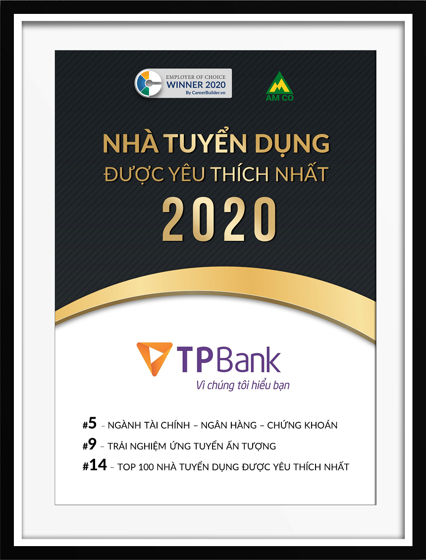 TPBank được bình chọn là một trong những Nhà tuyển dụng được yêu thích nhất năm 2020