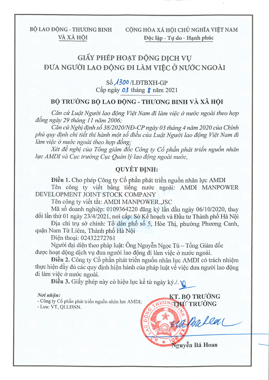 Cơ hội làm việc tại Nhật Bản dễ dàng cùng AMDI Manpower