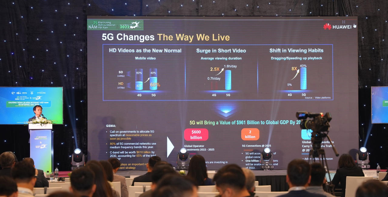 Huawei nhận giải thưởng Top 5 Doanh nghiệp Quốc tế có tầm ảnh hưởng tới sự phát triển Internet Việt Nam