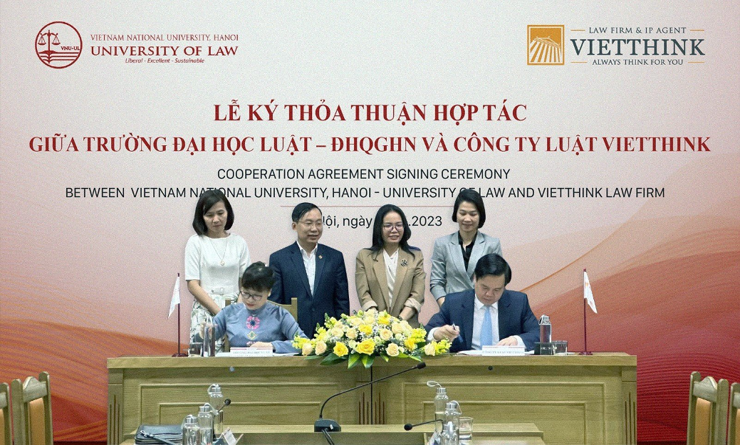 Trường ĐH Luật – ĐHQGHN ký thỏa thuận hợp tác với Công ty Luật Vietthink về đào tạo và sử dụng nhân lực