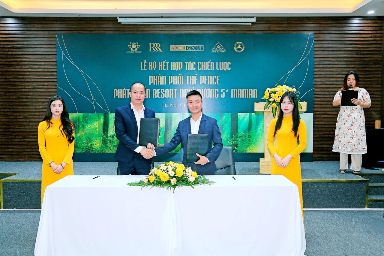 Lễ ký kết hợp tác chiến lược phân phối thẻ Peace và phát triển resort nghỉ dưỡng 5 sao Maman 