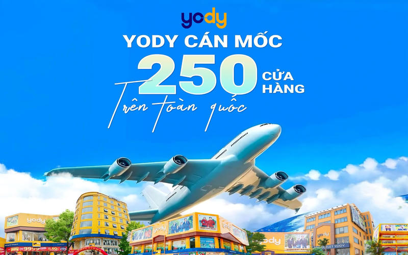 YODY cán mốc 250 cửa hàng - Đẳng cấp thương hiệu thời trang hàng đầu Việt Nam