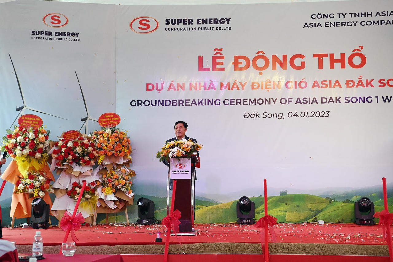 Lễ động thổ dự án nhà máy điện gió Asia Đắk Song 1