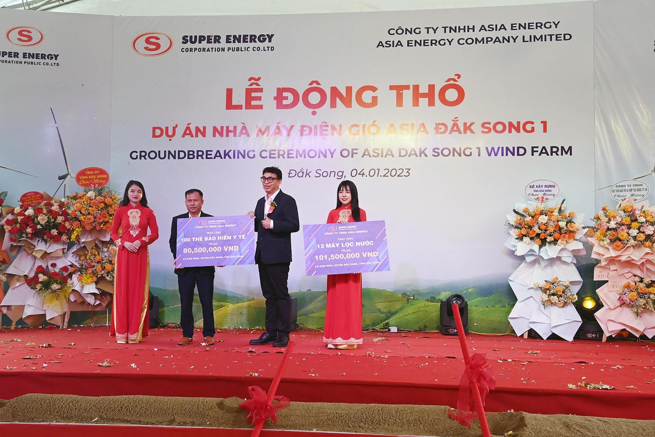 Lễ động thổ dự án nhà máy điện gió Asia Đắk Song 1