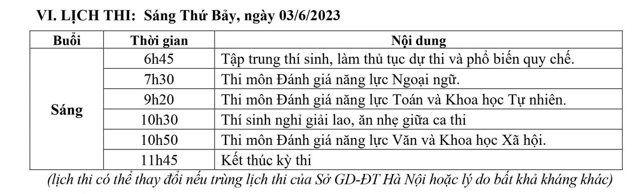 1 trường chuyên Hà Nội không xét tuyển thẳng vào lớp 10