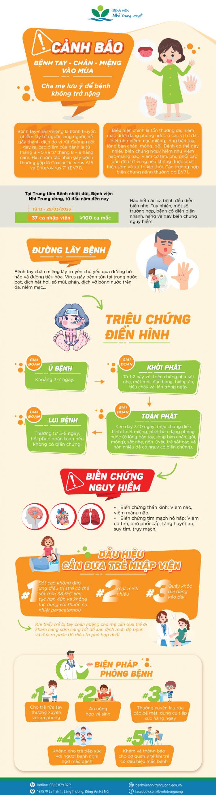Bệnh tay chân miệng đang vào mùa, Bệnh viện nhi Trung ương khuyến cáo