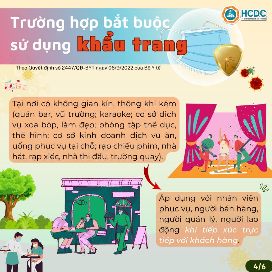Trường hợp nào bắt buộc đeo khẩu trang nơi công cộng?