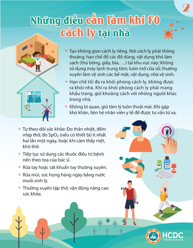 Hướng dẫn F0 tự chăm sóc và theo dõi sức khỏe tại nhà