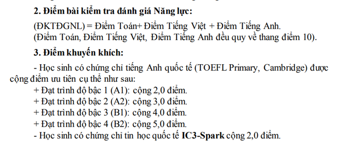 Học sinh có tiếng Anh B2 được cộng 5 điểm khi thi vào lớp 6 ở Vĩnh Phúc