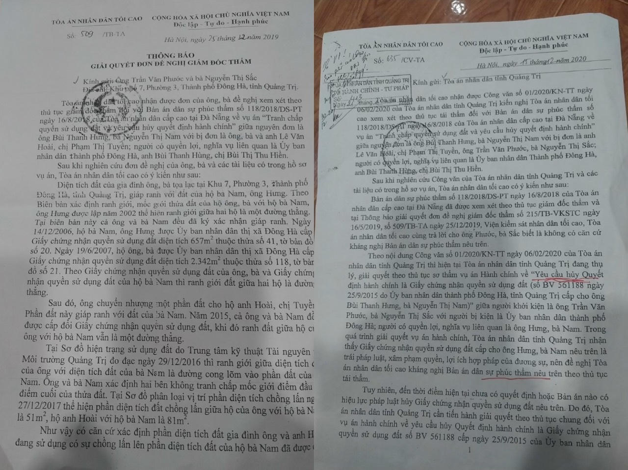 Vụ kiện đòi hủy “sổ đỏ” tại Quảng Trị: Tình tiết pháp lý thú vị
