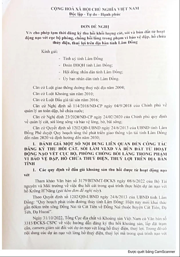 Vướng mắc khi thực hiện chủ trương đấu giá cát tận thu: Doanh nghiệp kiến nghị giải pháp gỡ vướng tạm thời