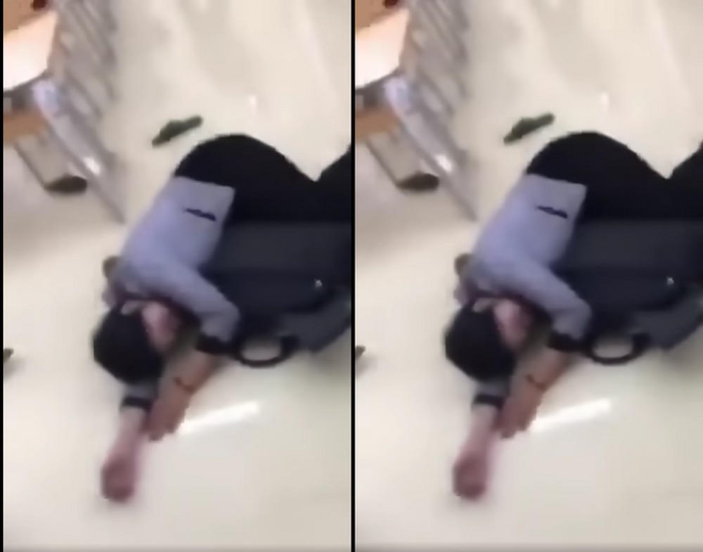 Bức xúc cảnh giáo viên bị nhóm học sinh nhốt trong lớp, ném dép vào người