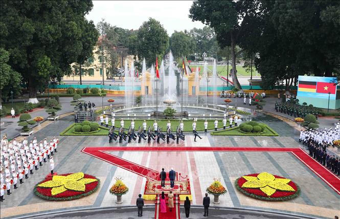 Chủ tịch nước Võ Văn Thưởng chủ trì Lễ đón Tổng thống CHLB Đức