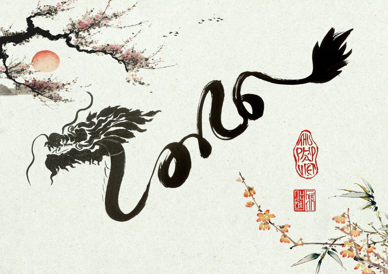 Nét bút tài hoa họa nên 'long tự' đón chào năm Giáp Thìn