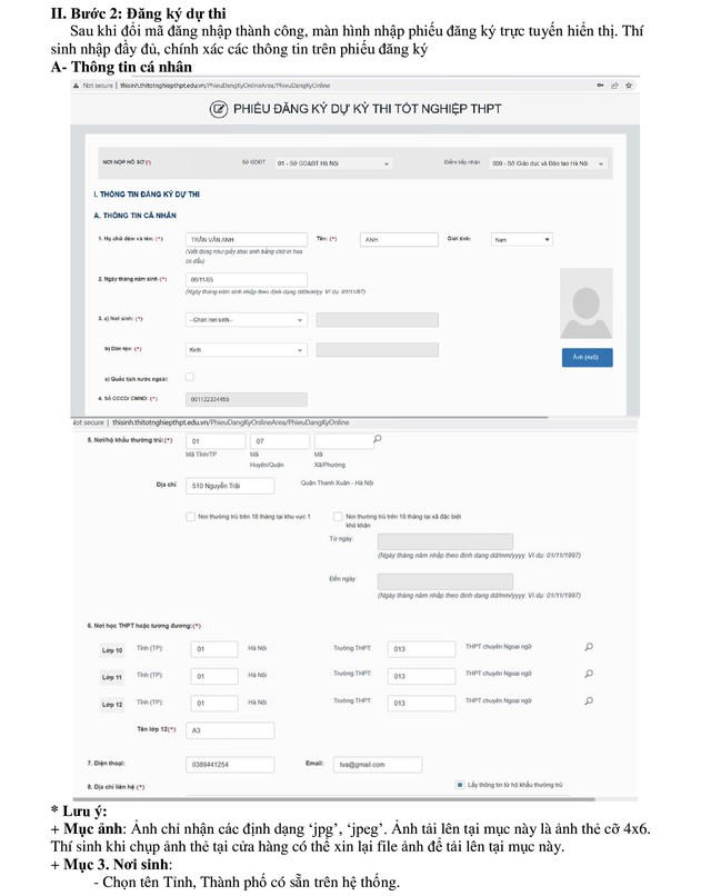 Lưu ý quan trọng với thí sinh dự thi tốt nghiệp THPT 2024 