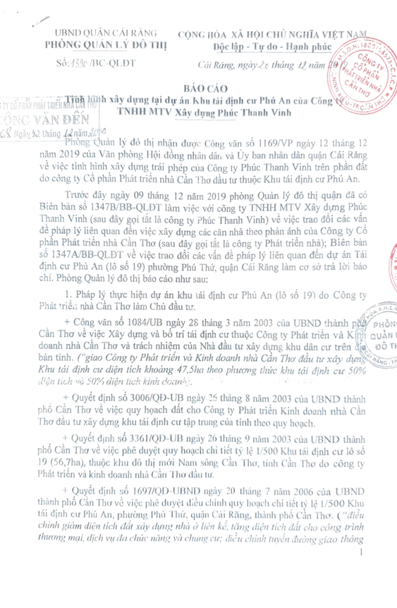 Sự việc Công ty Phúc Thanh Vinh (Cần Thơ) 1 nhà đất, bán 2 lần: Sổ đỏ 68 nền đất của dự án đang ở đâu?