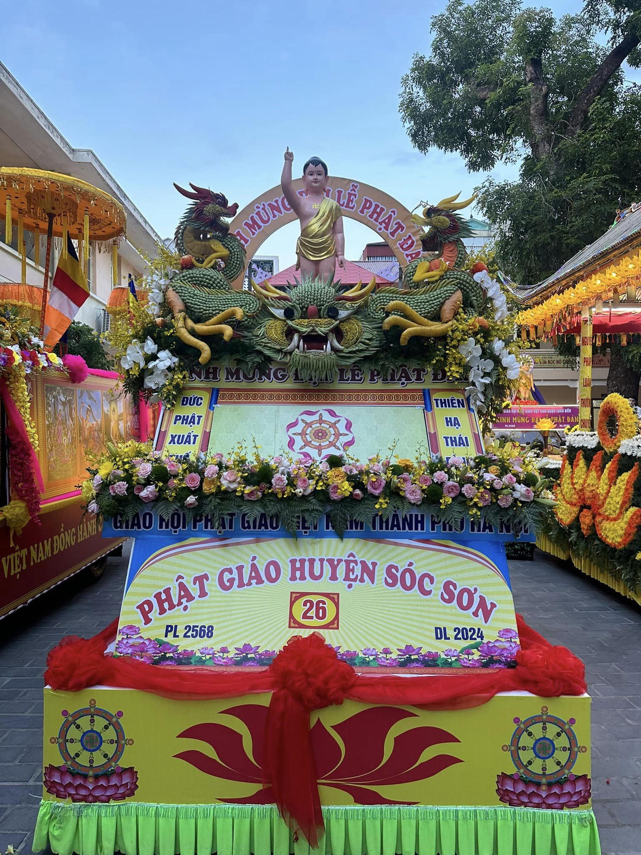 30 quận, huyện Hà Nội diễu hành xe hoa mừng đại lễ Phật đản