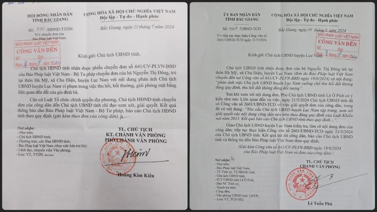 Khiếu nại của bạn đọc về thu hồi đất tại Bắc Giang: UBND tỉnh chỉ đạo huyện Lục Nam kiểm tra, làm rõ