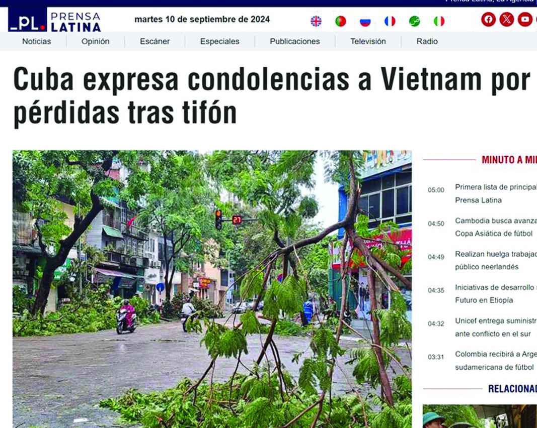 Quốc tế chia sẻ sâu sắc với Việt Nam sau thiệt hại do bão Yagi